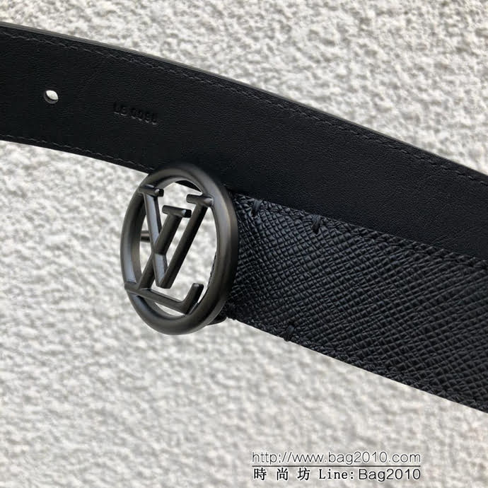 路易威登LV  M9932Q LVCIRCLE腰帶 飾有圓形LV logo 風格陽剛 時尚百搭款男士皮帶  xfp1370